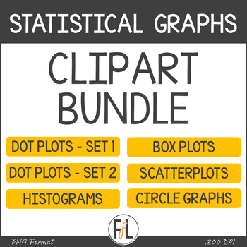 Preview of Statistics Clipart - Graphs, Secondary Grades - BUNDLE