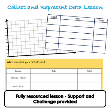 Preview of Statistics - Collect and Represent Data Lesson