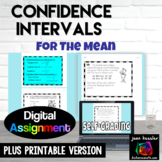 Statistics Confidence Intervals for the Mean Digital plus Print