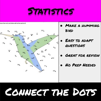 Preview of Statistics-Connect the Dots-Scatter Plot and Two-Way Table Review