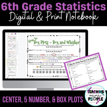 Preview of 6th Grade Statistics | Box Plots | 5 Number Measure of Center