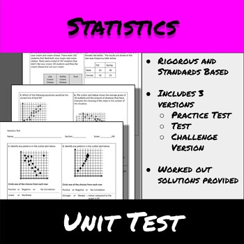 Preview of Statistics-End of Unit Test