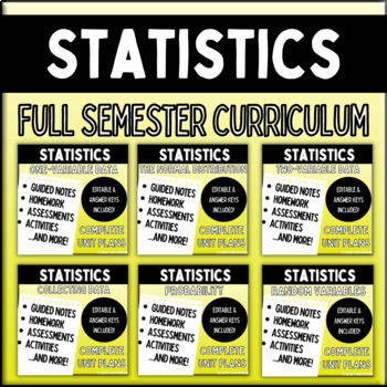 Preview of Statistics: FULL CURRICULUM BUNDLE