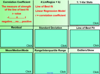 Preview of Statistics Flashcards (Math 1)