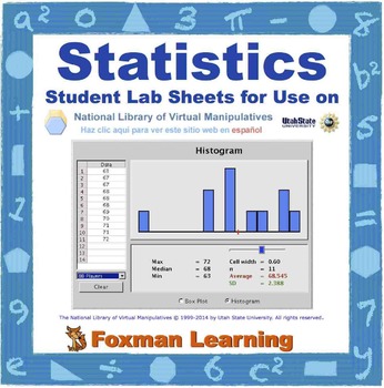 Preview of Statistics Graphs -- Virtual Manipulatives Lab for Middle School Math CCSS