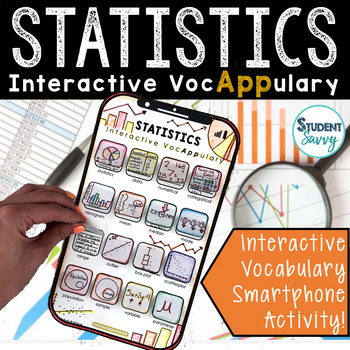 Preview of Statistics Vocabulary | Interactive VocAPPulary™ - Math Vocabulary Activity