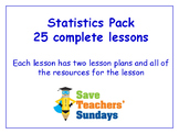 Statistics Lessons Bundle / Pack (25 Lessons for 2nd to 4t