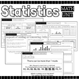 Statistics Math Packet {Data, Charts, Graphs, Mean, Median