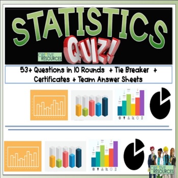 Preview of Statistics Math Quiz - Middle School