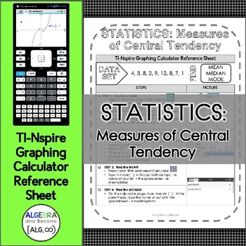 Preview of Statistics | Measures of Central Tendency | TI-Nspire Calculator Reference Sheet