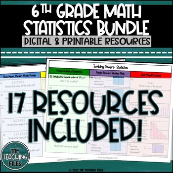 Preview of 6th Grade Math Statistics Bundle | CCSS Aligned