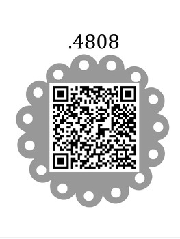 Preview of Statistics Normal Distribution Area Curve QR Code Activity