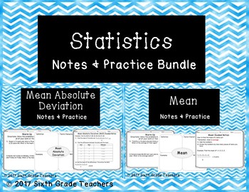 Preview of Statistics Notes and Practice Resources Bundle