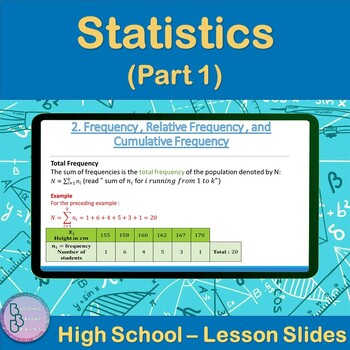 Preview of Statistics Part 1 | High School Math PowerPoint Lesson Slides
