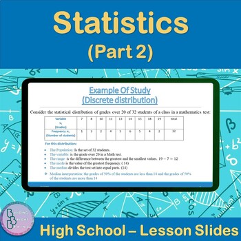 Preview of Statistics Part 2 | High School Math PowerPoint Lesson Slides