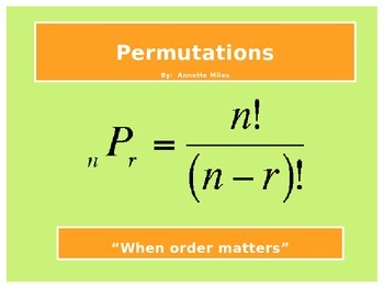 Preview of Statistics:  Permutations