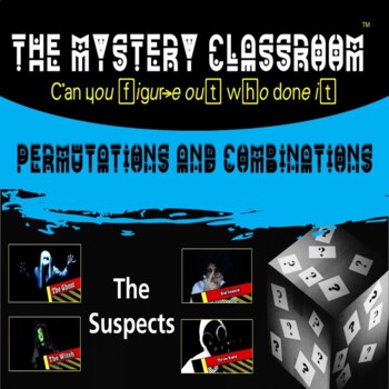 Preview of Statistics: Permutations & Combinations | Mystery Classroom (Distance Learning)