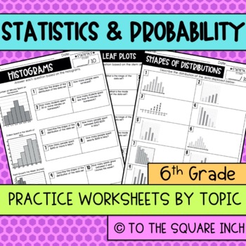 Preview of Statistics Practice Worksheets