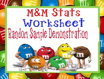 Preview of Psychology Random Sample Population Stats M&M Worksheet for  Research Methods