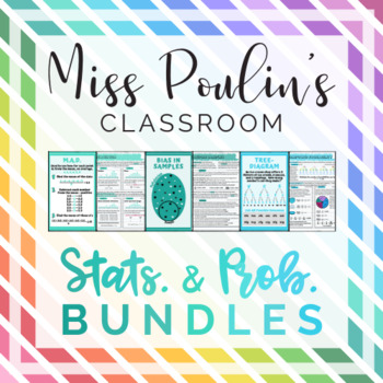 Preview of Statistics & Probability Bundle: Word & Anchor Posters, Guided Notes, Objectives
