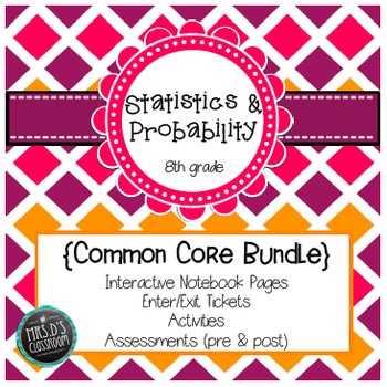 Preview of Statistics & Probability Common Core Unit {grade 8}