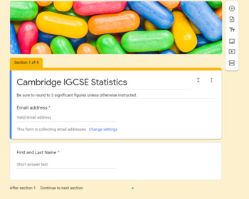 Preview of Statistics & Probability Google Quiz - Cumulative Frequency, Histograms