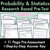 Statistics & Probability RESEARCH BASED 11-Page PreTest/Pr