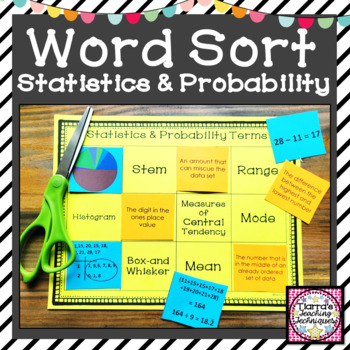 Preview of Statistics & Probability Vocabulary Word Sort