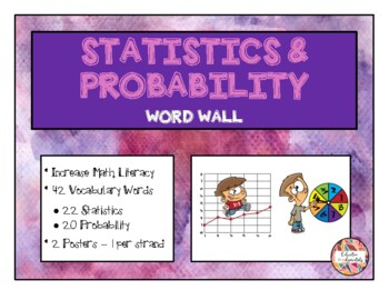 Preview of Statistics & Probability - WORD WALL (Math Literacy) - 2 SETS!!