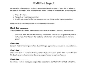 Preview of Statistics Project 