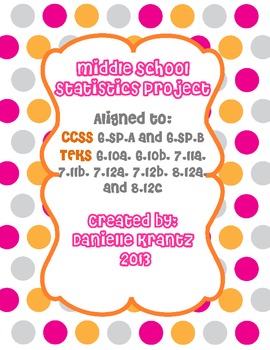 Preview of Statistics Project - Middle School Math 6.SP