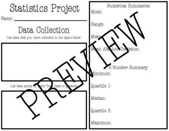 Preview of Statistics Project Template