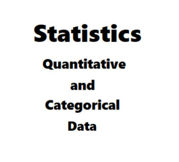 Preview of Statistics - Quantitative and Categorical Data (Lesson and Worksheet)