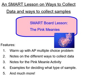 Preview of Statistics (SMART Board):  Pink Meanies (Ways to Collect Samples)