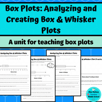 Preview of Statistics- Teaching Box Plots: Analyzing and Creating Box & Whisker Plots
