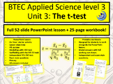 Statistics: The t-test. Application in science