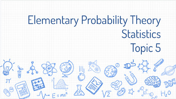 Preview of Statistics, Topic 5: Elementary Probability Theory Lesson Plan