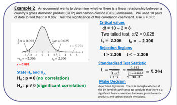 Preview of Statistics Topic Ten - Correlation and Regression