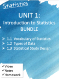 Statistics Unit 1:  Introduction to Statistics