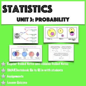 Preview of Statistics- Unit 3: Probability