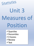 Statistics Unit 3--Measures of Position