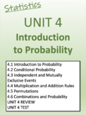 Statistics Unit 4--Introduction to Probability