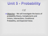 Statistics Unit 5 Bundle - Probability Curriculum (15 days)