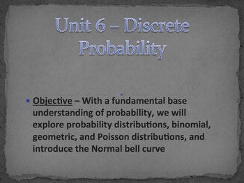 Preview of Statistics Unit 6 Bundle - Discrete Probability (12 days)