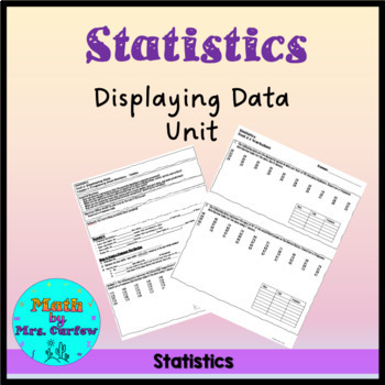 Preview of Statistics Unit: Displaying Data (Full Year)