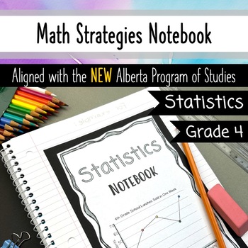 Preview of Statistics Unit - Grade 4 Math Notebook - Alberta Aligned Interactive Notebook