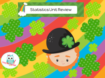 Preview of Statistics Unit Review St. Patrick's Day Digital Activity