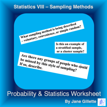 Preview of Statistics VIII - Sampling Methods