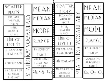 Preview of Statistics Vocabulary