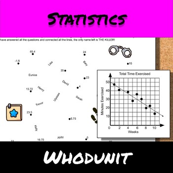 Preview of Statistics-Whodunit-Interpret Line of Best Fit